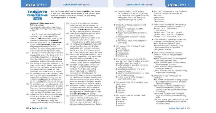 Unit 7 vocabulary workshop level e answers