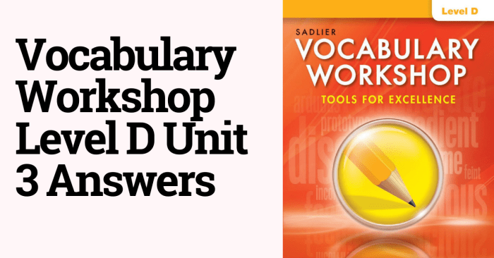 Unit 7 vocabulary workshop level e answers